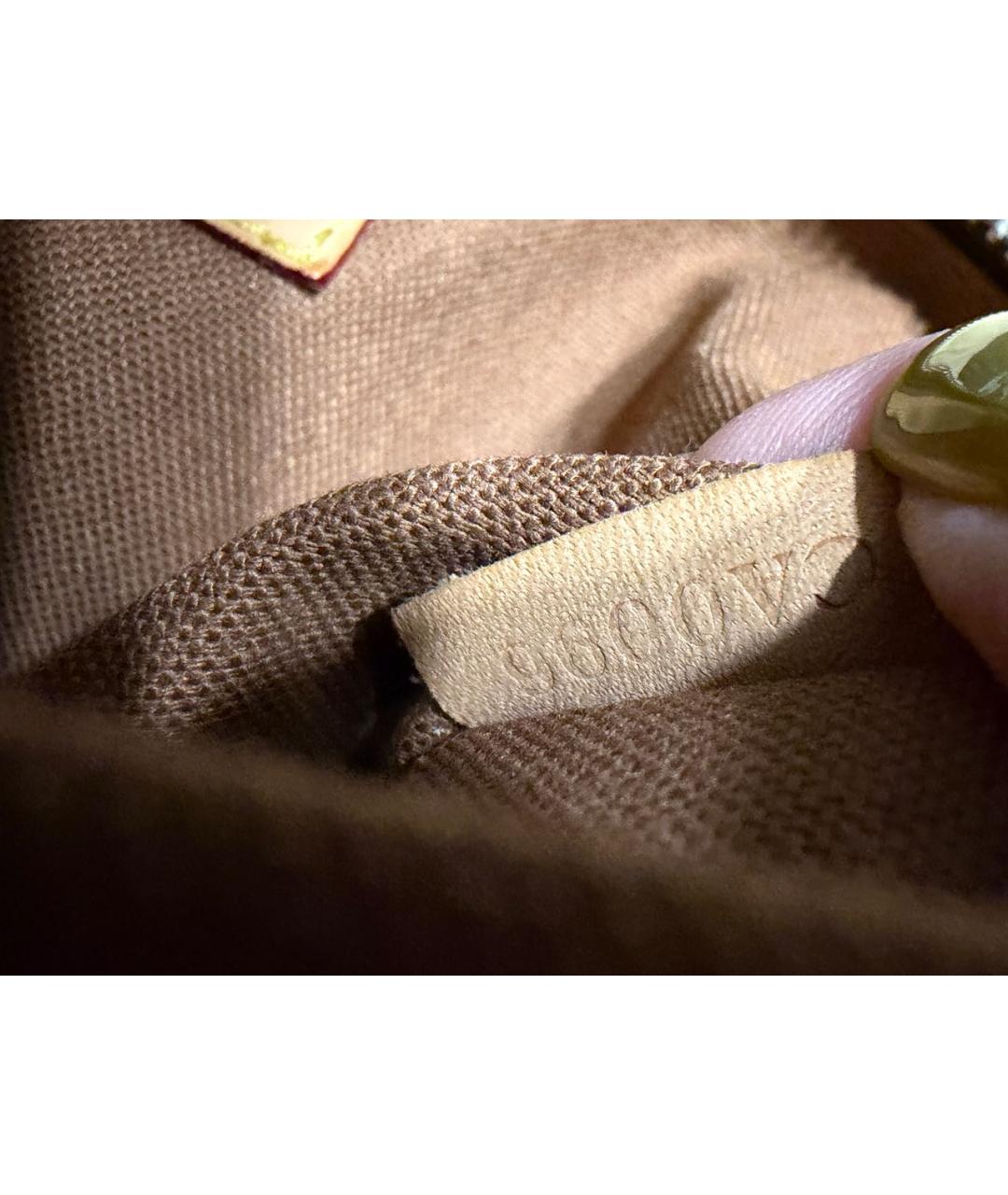 LOUIS VUITTON Коричневая сумка через плечо из канвы, фото 3