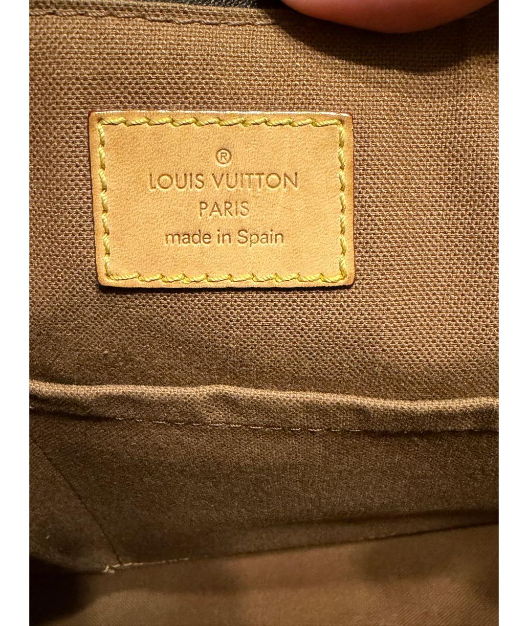 LOUIS VUITTON Коричневая сумка через плечо из канвы, фото 4