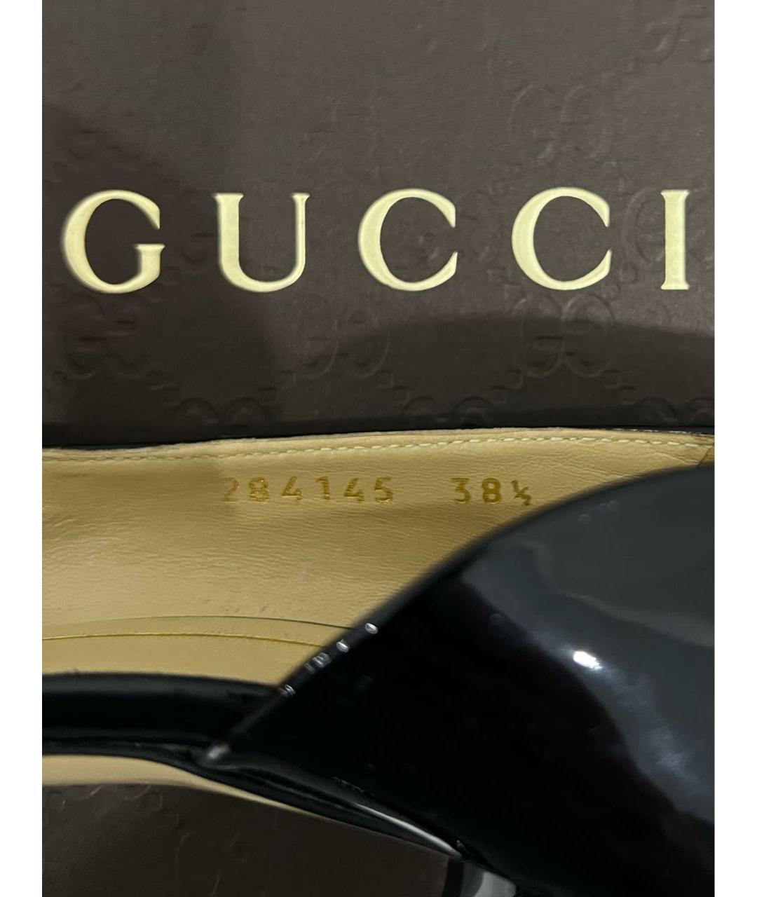 GUCCI Черные туфли из лакированной кожи, фото 7