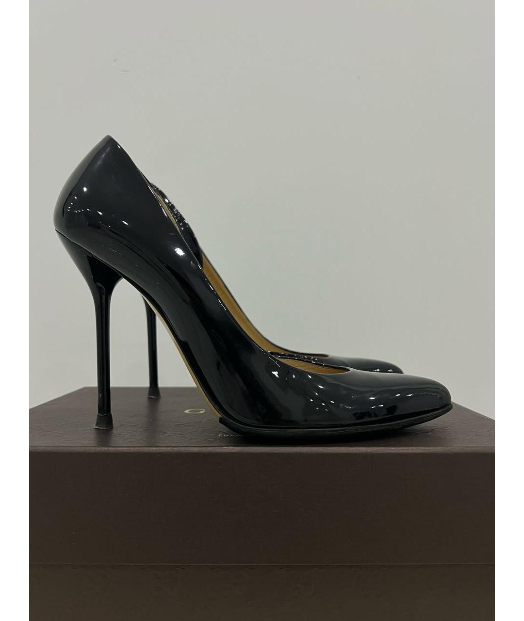 GUCCI Черные туфли из лакированной кожи, фото 2