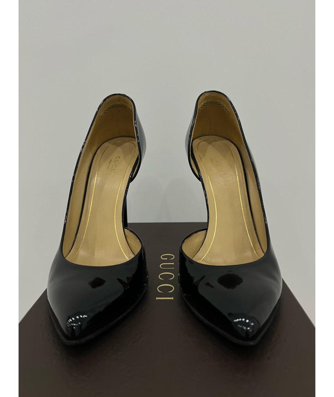 GUCCI Черные туфли из лакированной кожи, фото 3