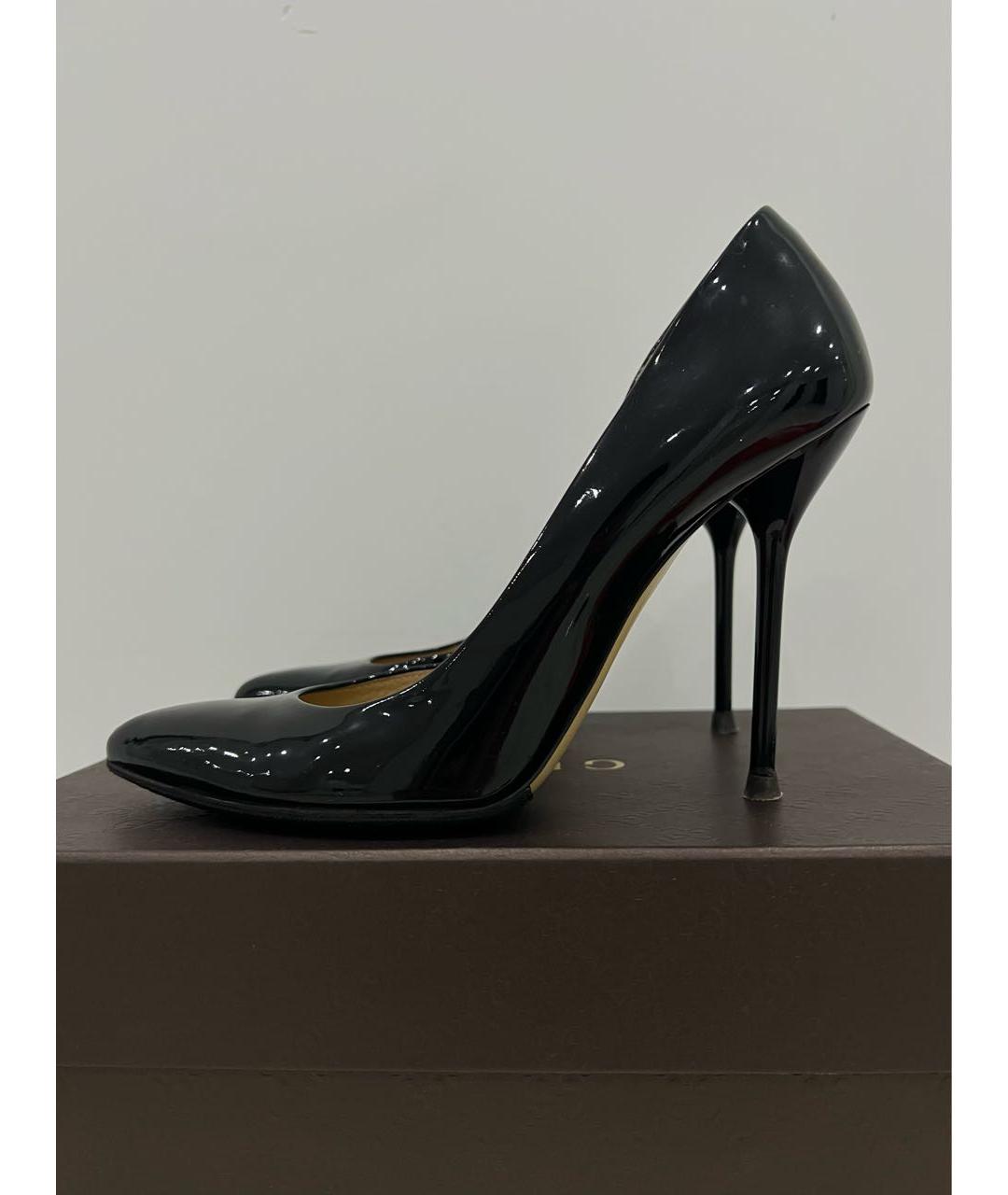 GUCCI Черные туфли из лакированной кожи, фото 4