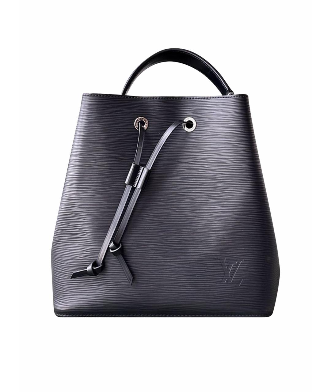 LOUIS VUITTON Черная кожаная сумка через плечо, фото 1