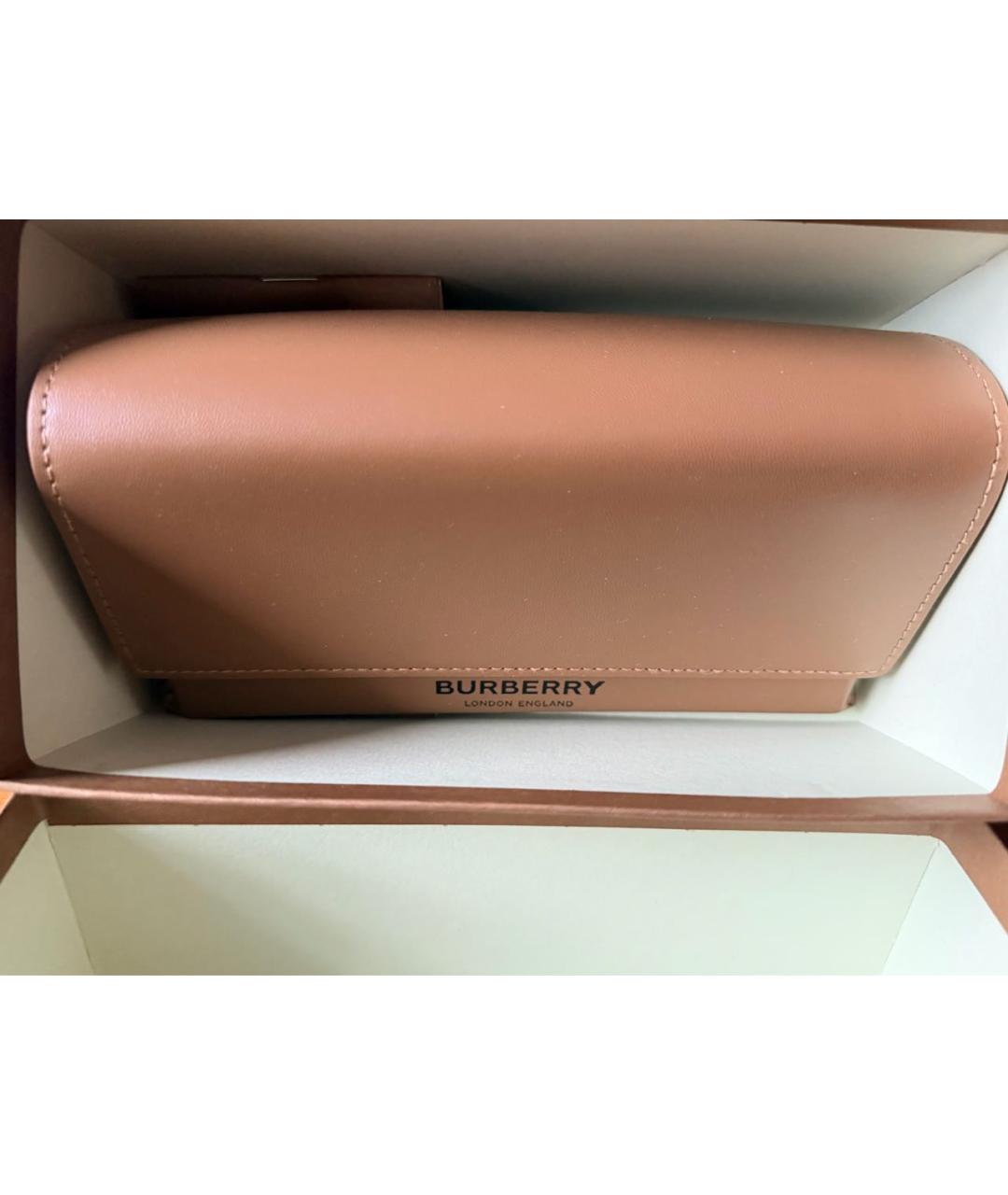 BURBERRY Черные пластиковые солнцезащитные очки, фото 4
