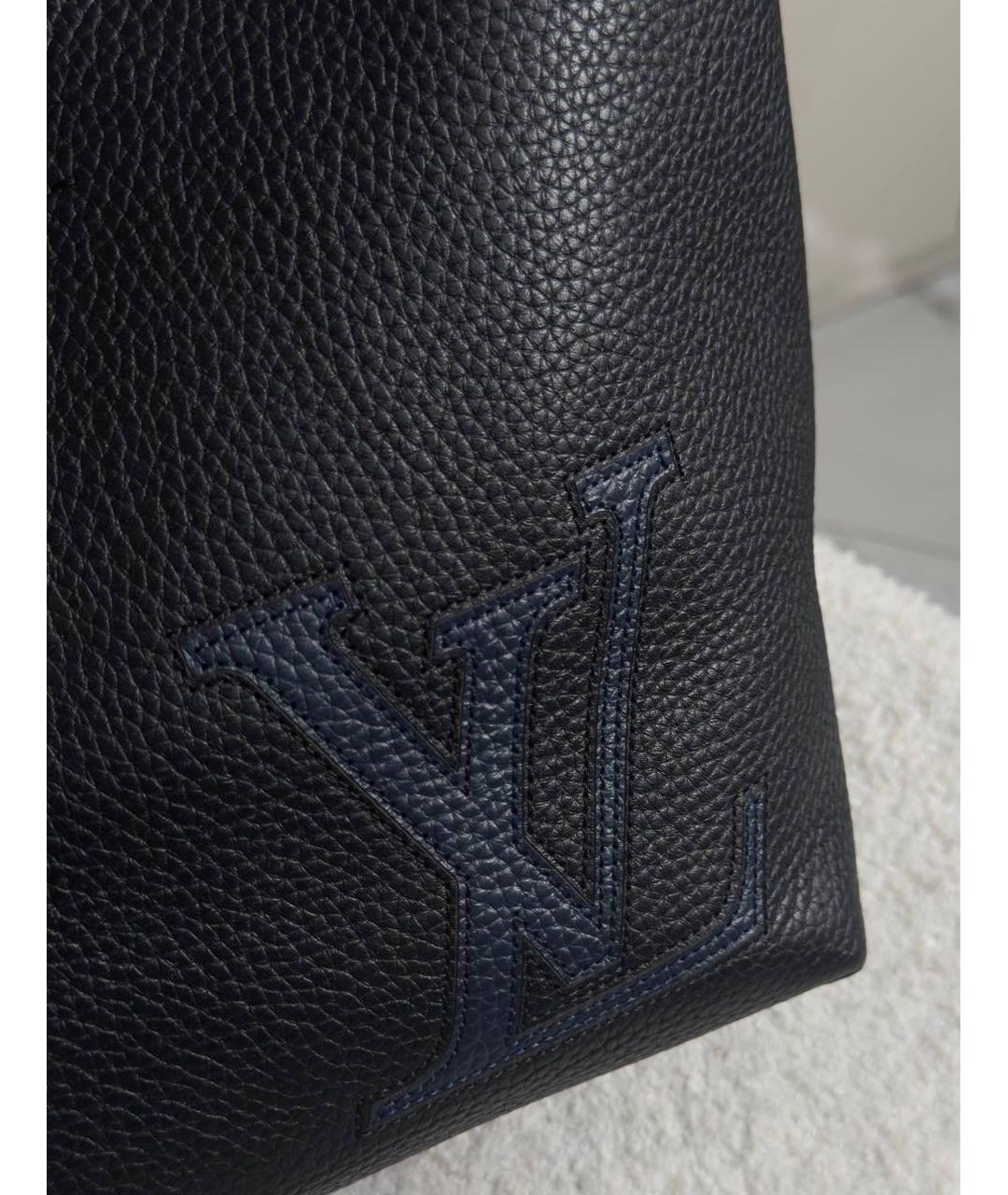 LOUIS VUITTON Черная кожаная сумка через плечо, фото 4