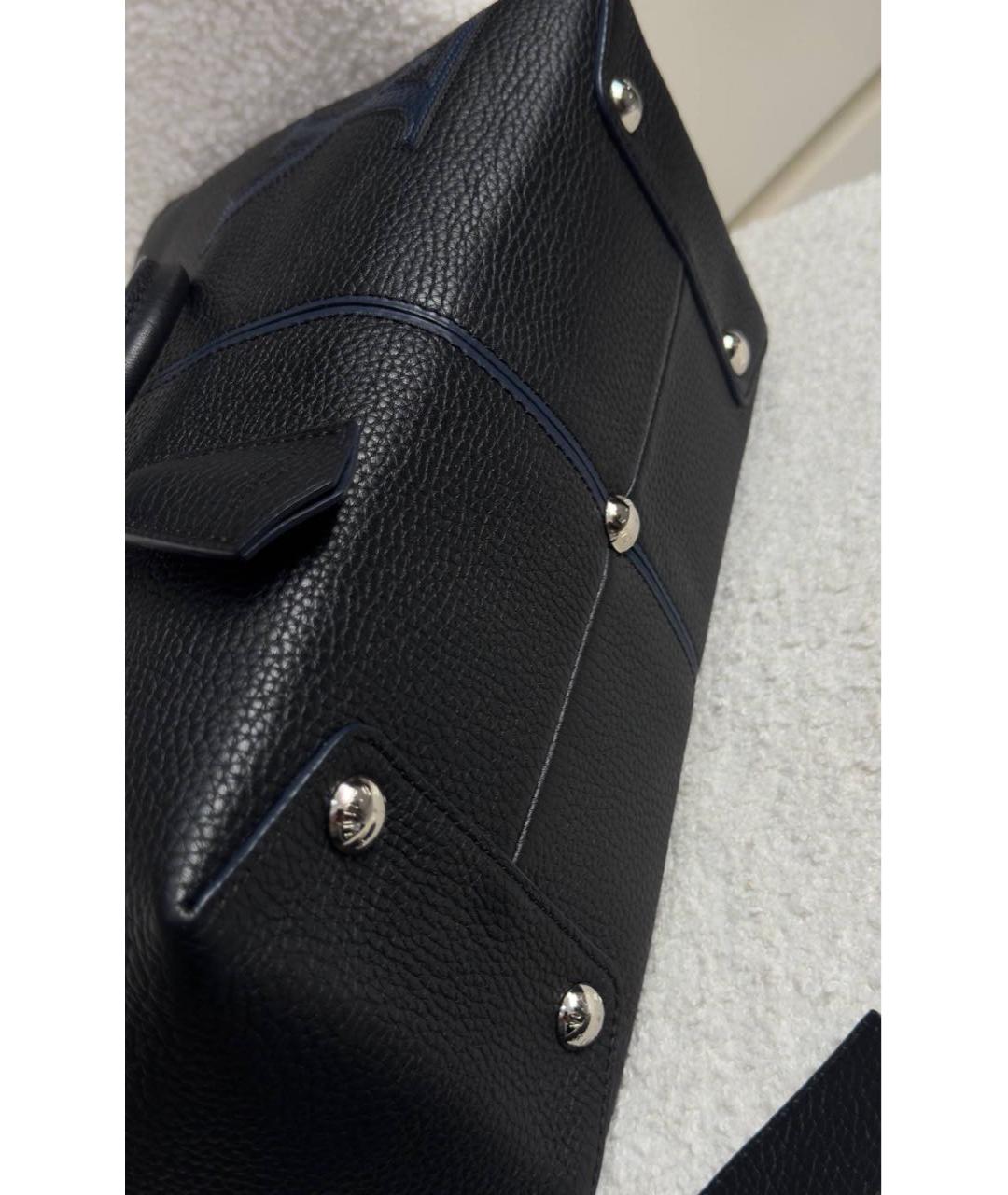 LOUIS VUITTON Черная кожаная сумка через плечо, фото 8