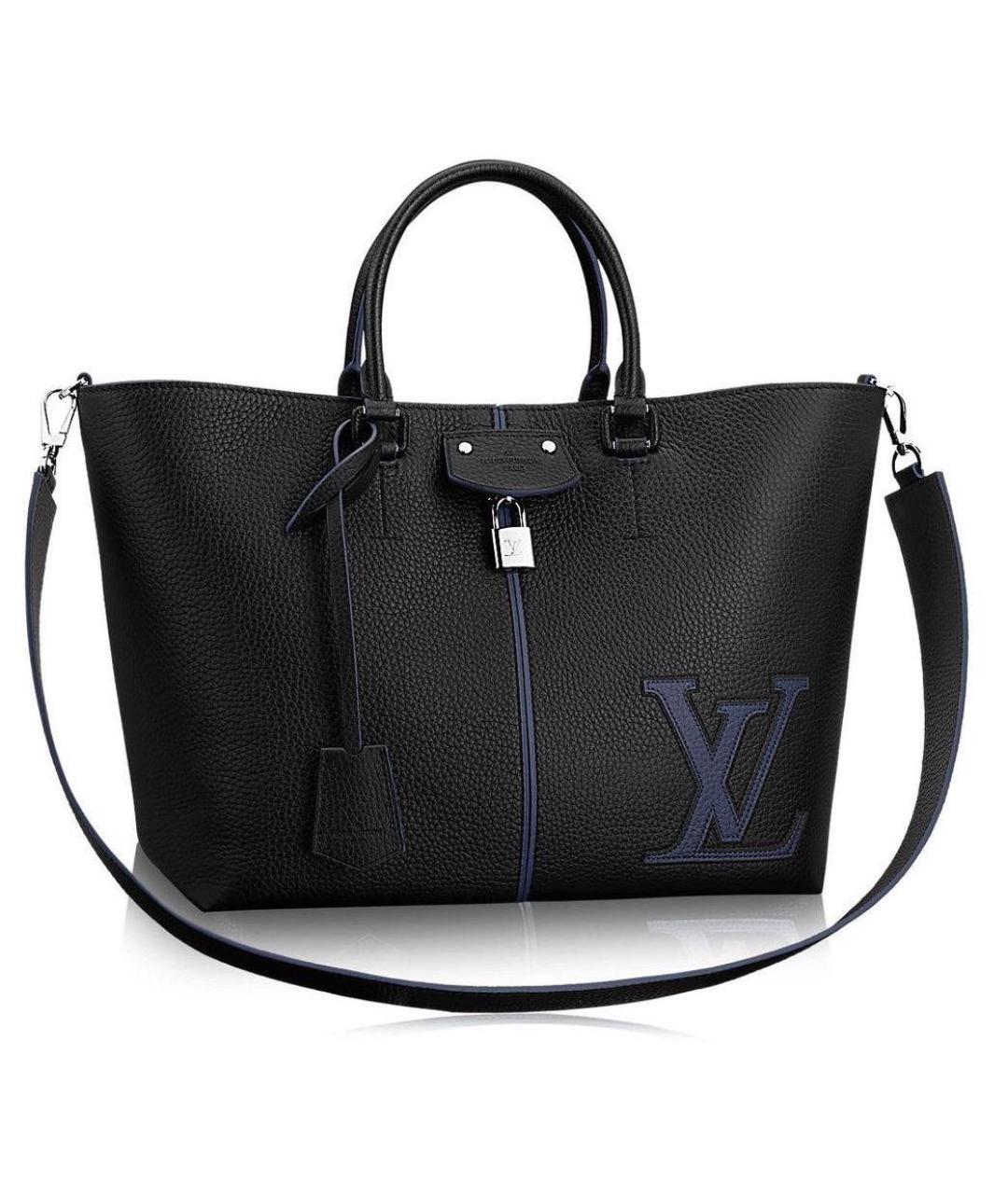 LOUIS VUITTON Черная кожаная сумка через плечо, фото 9
