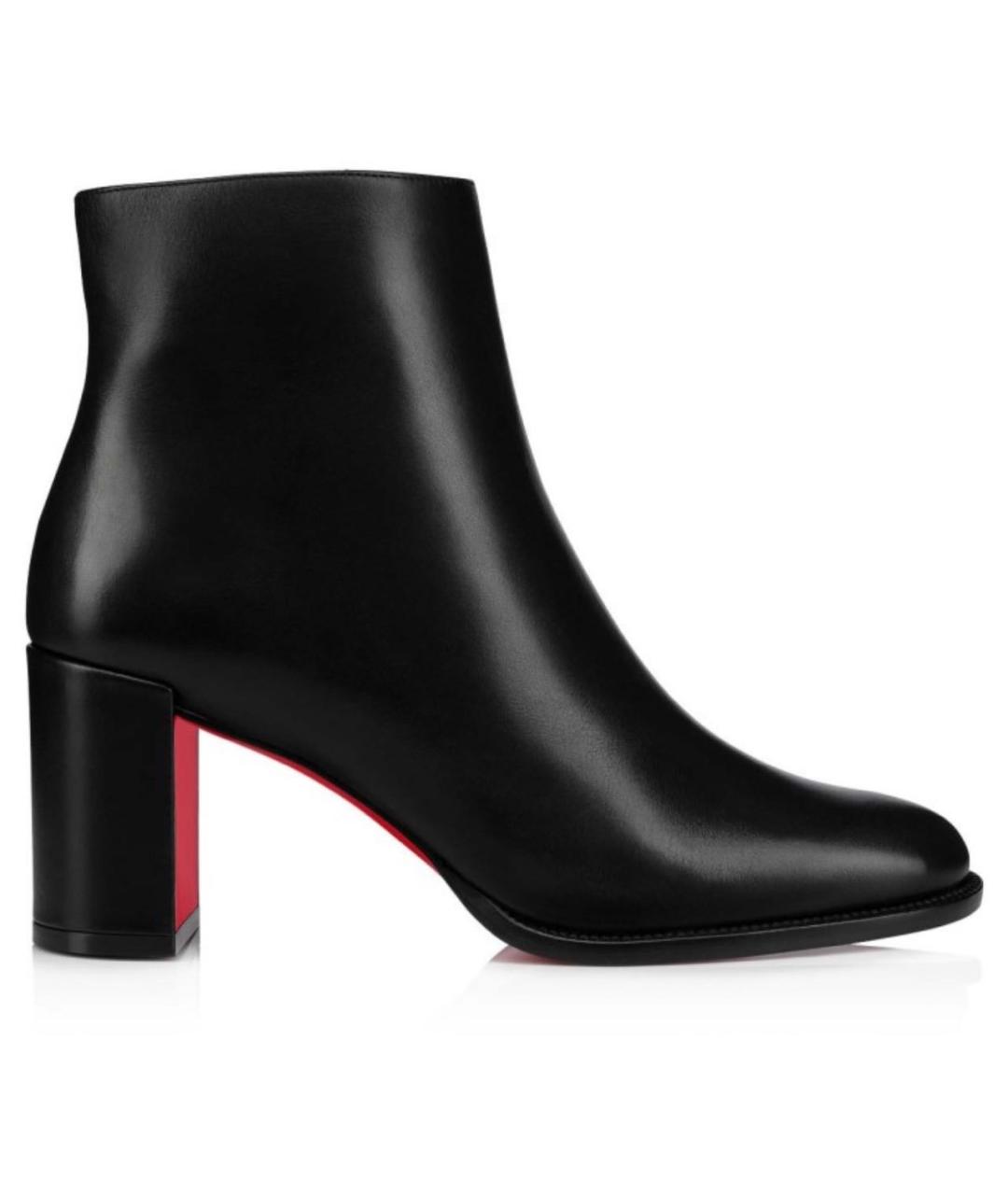 CHRISTIAN LOUBOUTIN Черные кожаные ботильоны, фото 5