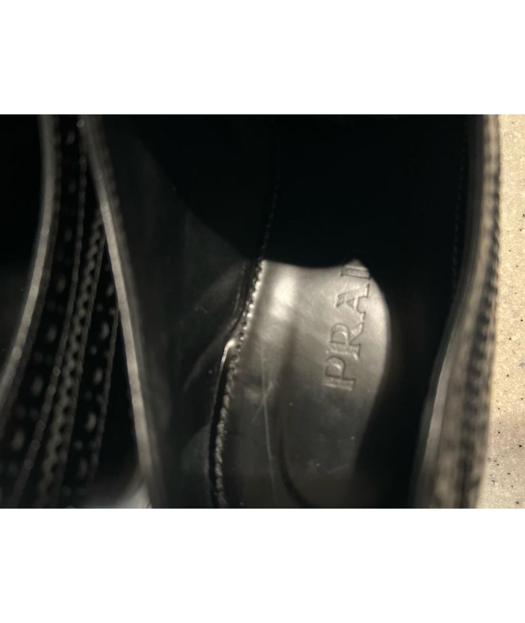 PRADA Темно-синие кожаные брогги и оксфорды, фото 4