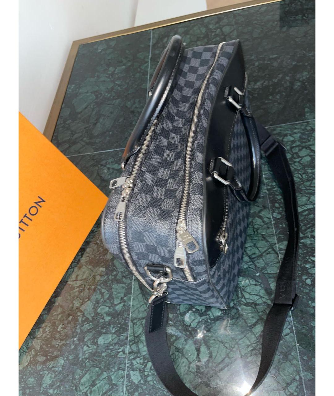 LOUIS VUITTON Черный портфель из канвы, фото 3