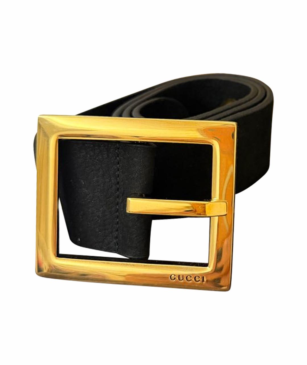 GUCCI Черный кожаный ремень, фото 1