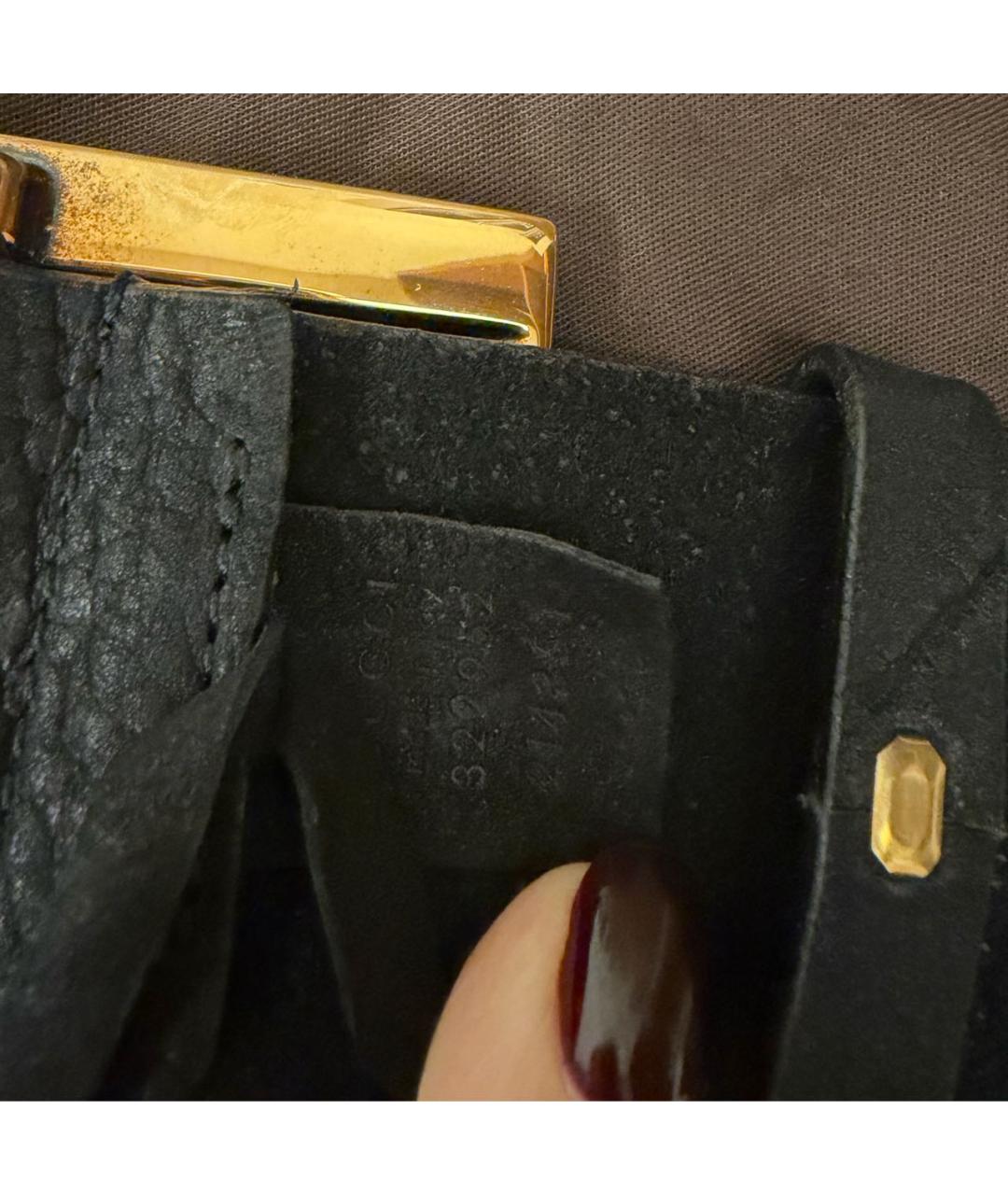 GUCCI Черный кожаный ремень, фото 3