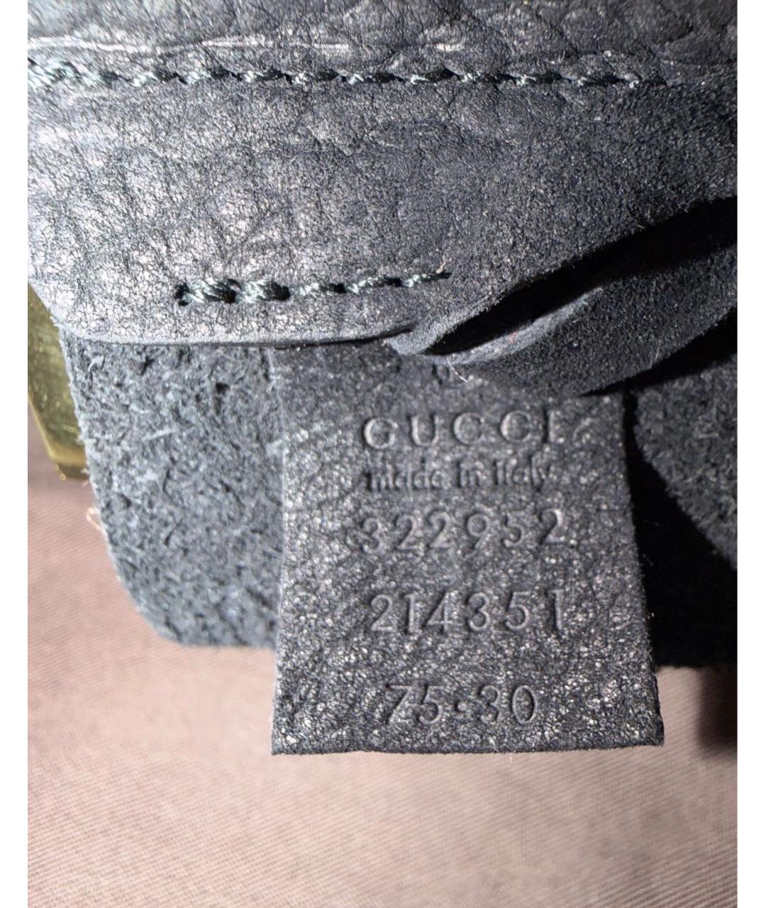 GUCCI Черный кожаный ремень, фото 4