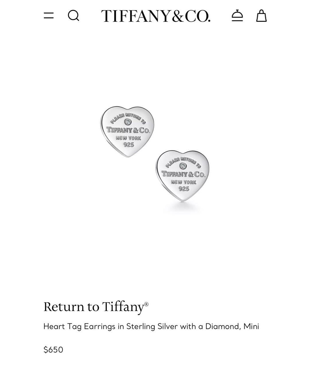 TIFFANY&CO Серебряные серебряные серьги, фото 4