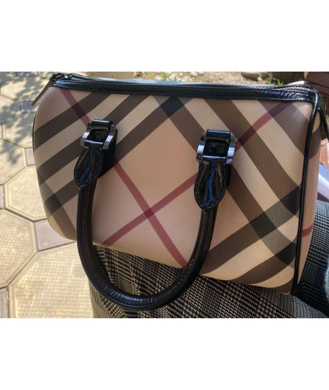 BURBERRY Бежевая сумка с короткими ручками, фото 4