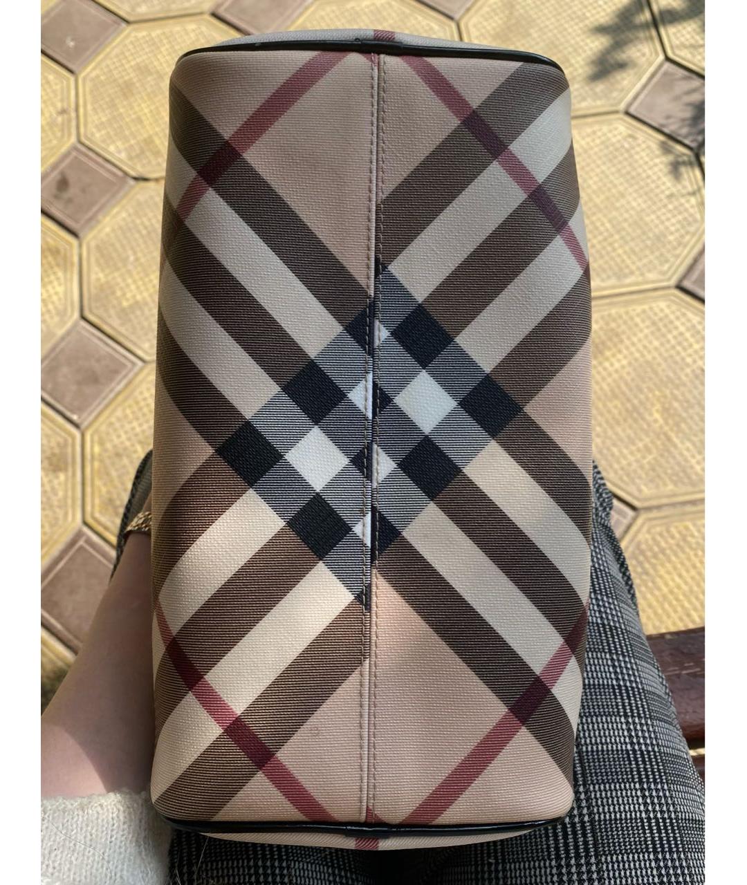 BURBERRY Бежевая сумка с короткими ручками, фото 5