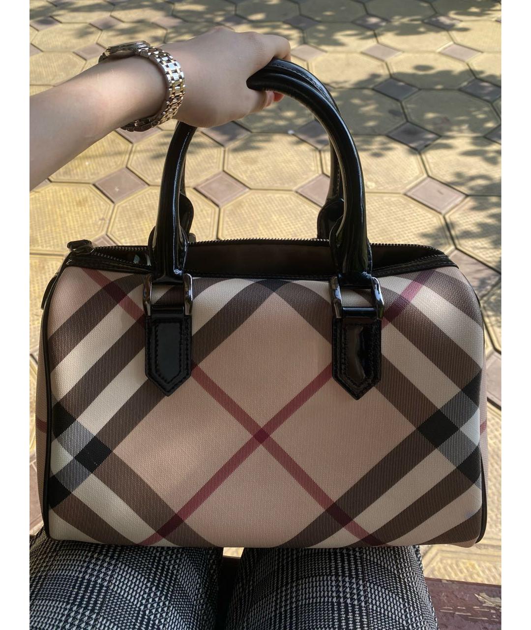 BURBERRY Бежевая сумка с короткими ручками, фото 3