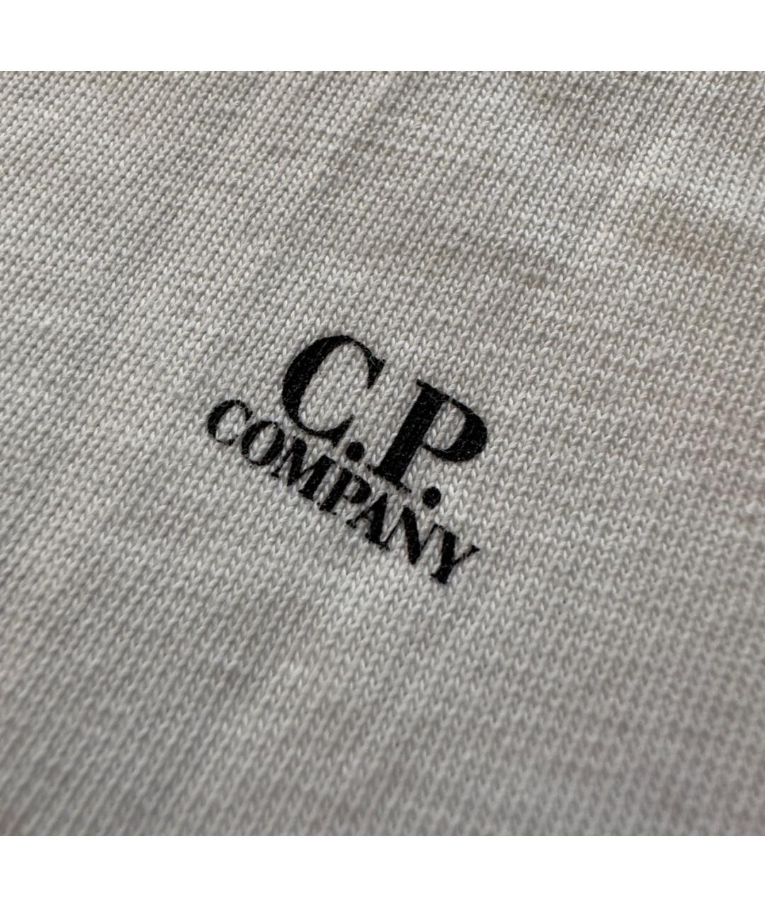 CP COMPANY Белая хлопковая футболка, фото 3