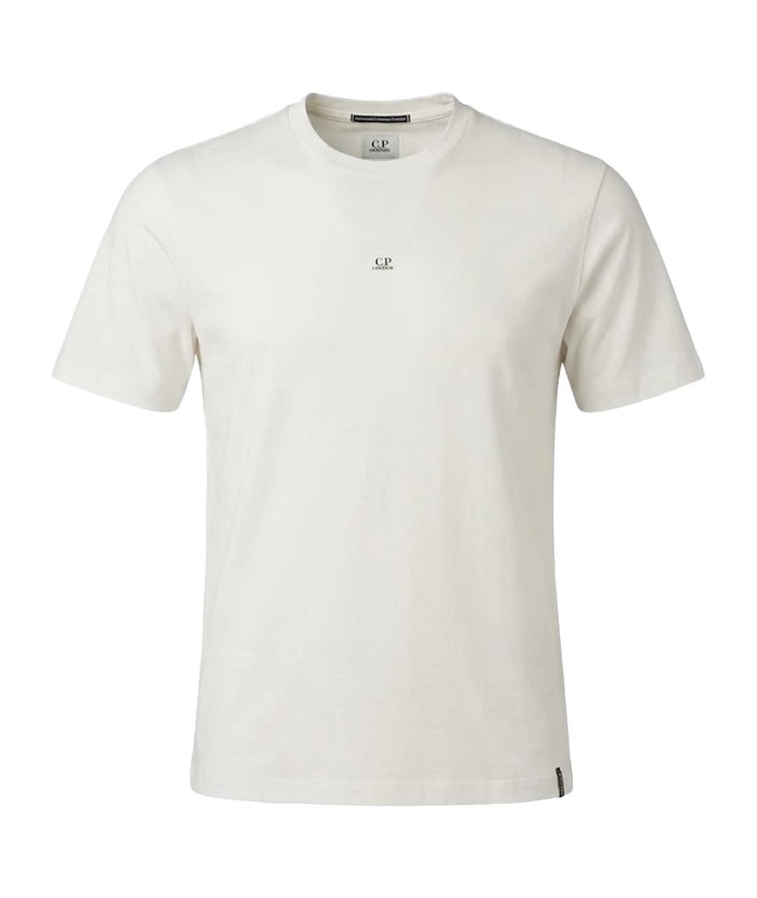CP COMPANY Белая хлопковая футболка, фото 1