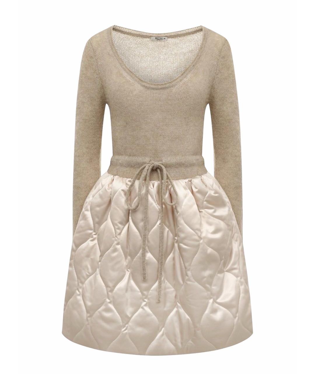 MIU MIU Бежевое платье, фото 9