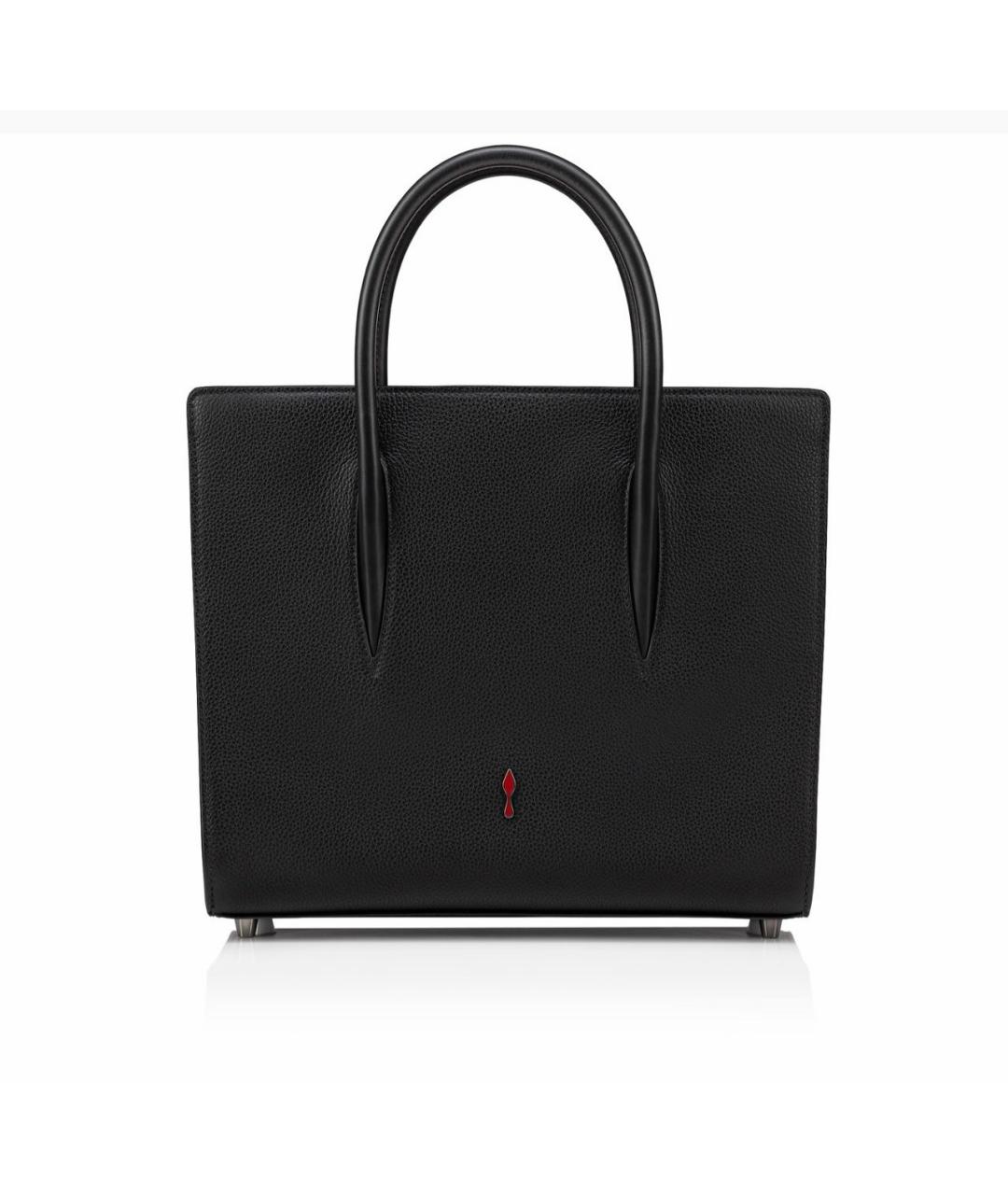 CHRISTIAN LOUBOUTIN Черная кожаная сумка с короткими ручками, фото 5