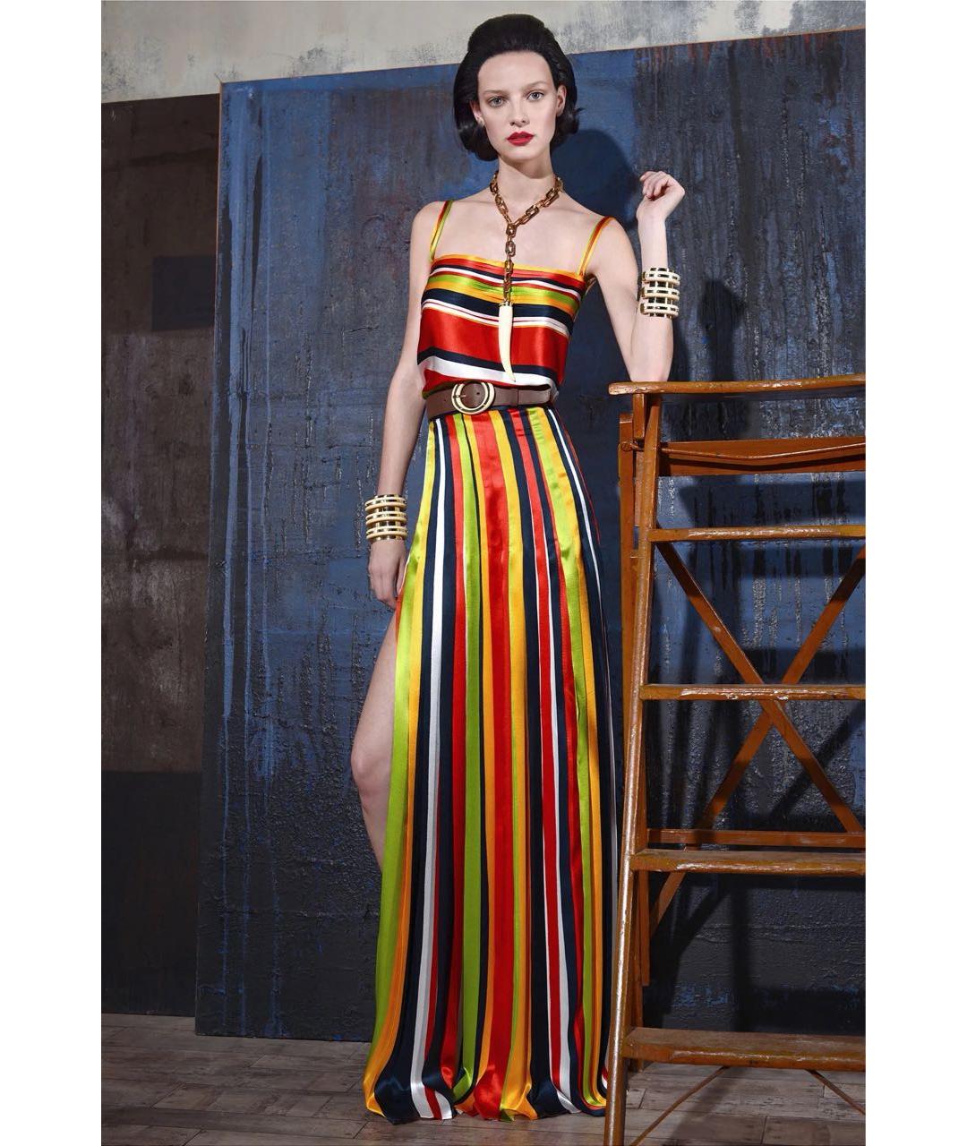 DSQUARED2 Мульти шелковая юбка макси, фото 4