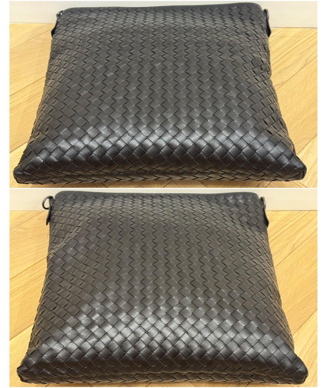 BOTTEGA VENETA Черная кожаная сумка на плечо, фото 3