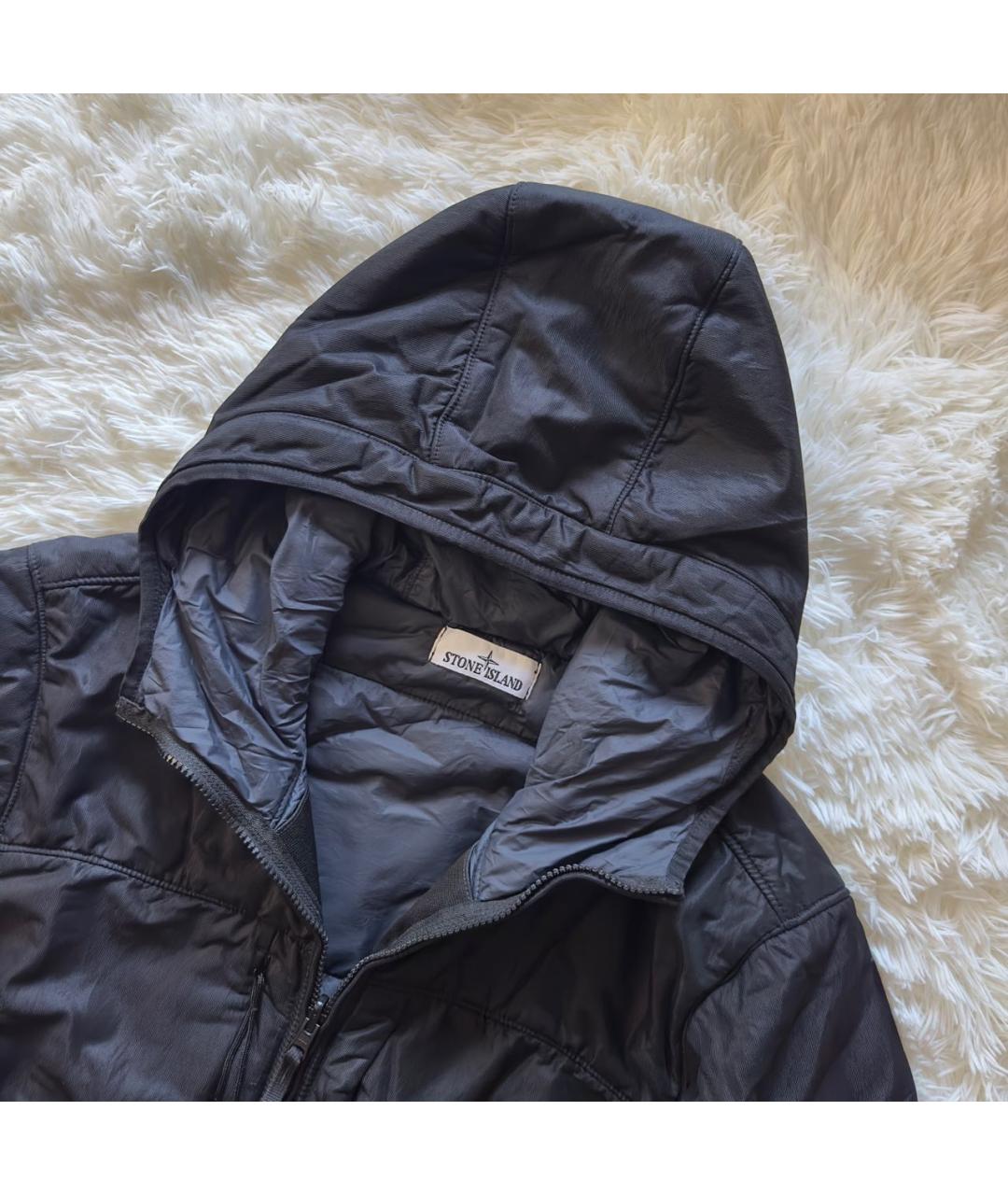 STONE ISLAND Черная полиамидовая куртка, фото 3