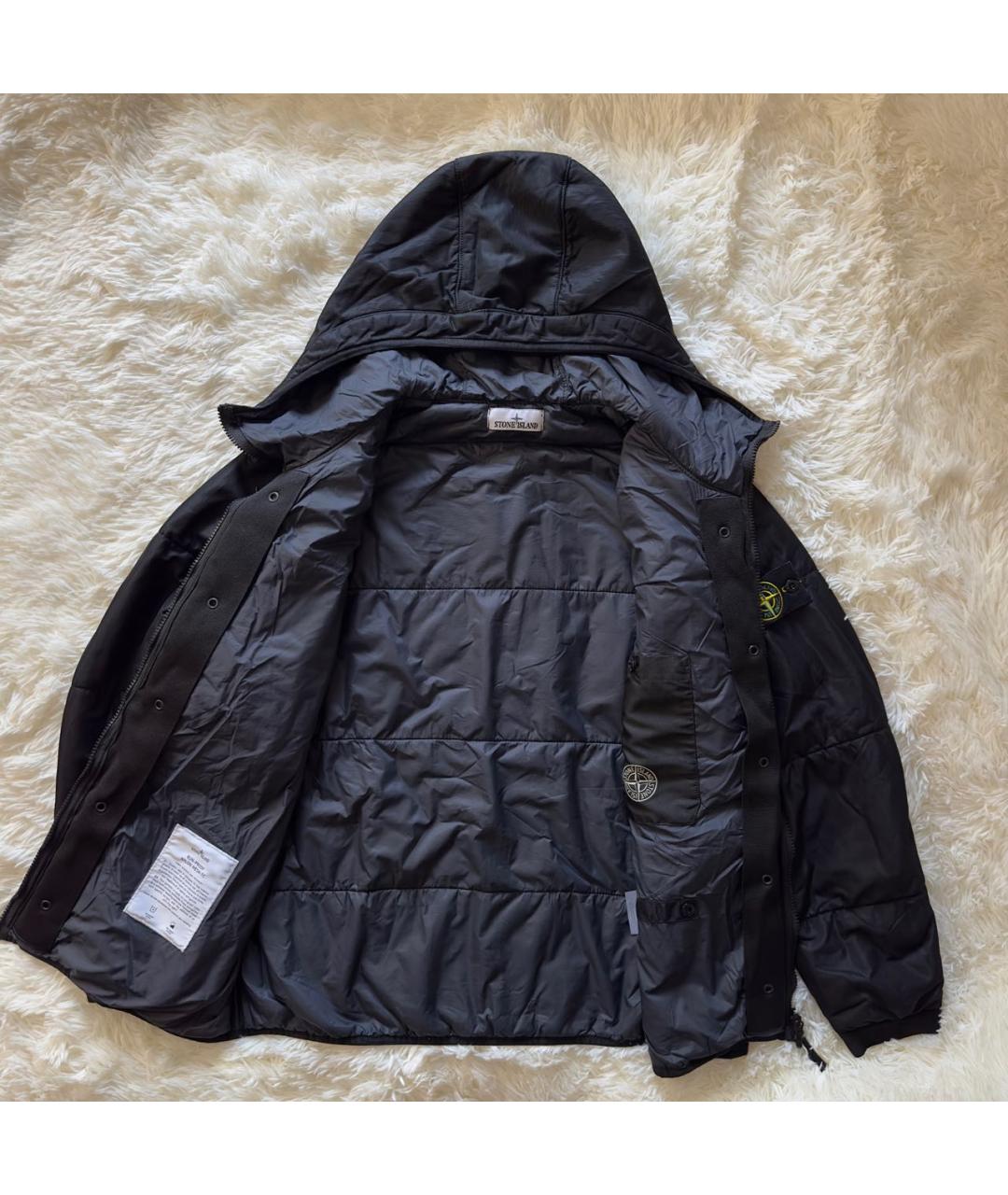 STONE ISLAND Черная полиамидовая куртка, фото 2