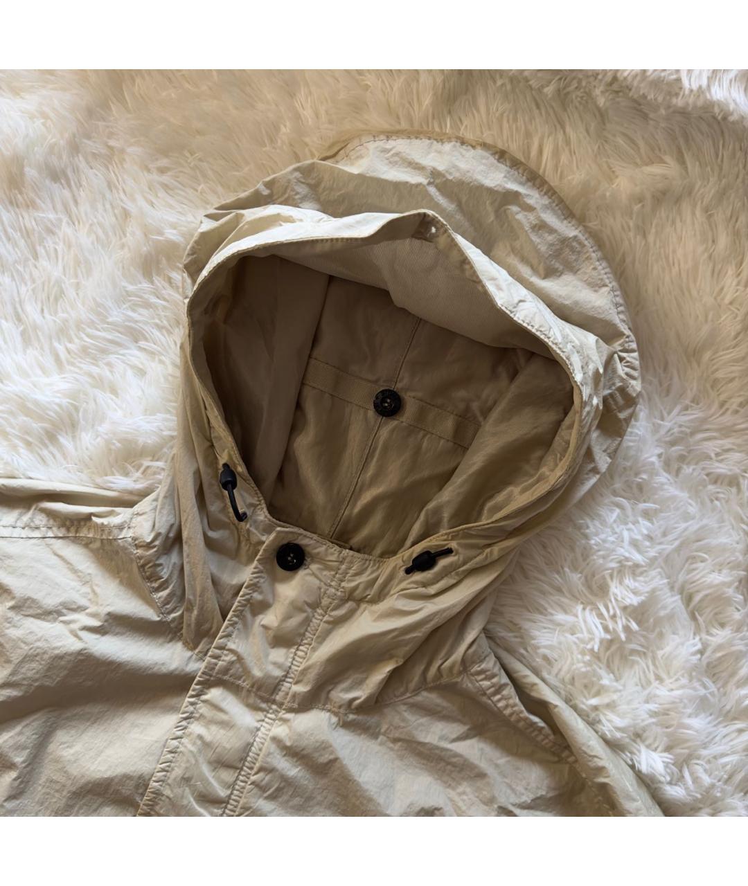 STONE ISLAND Бежевая нейлоновая куртка, фото 3