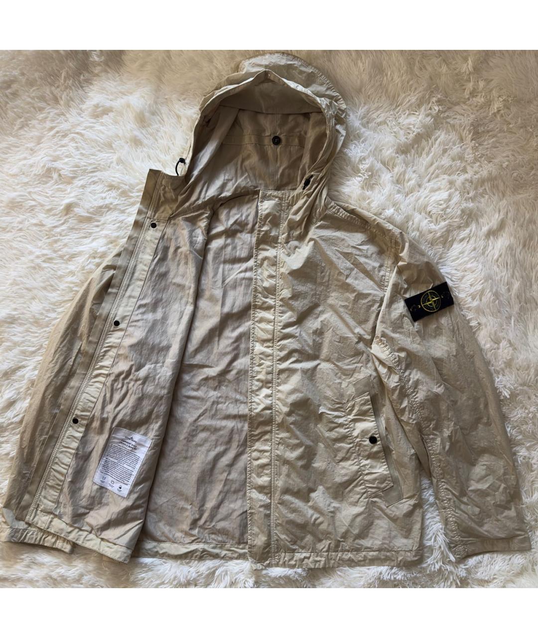 STONE ISLAND Бежевая нейлоновая куртка, фото 2