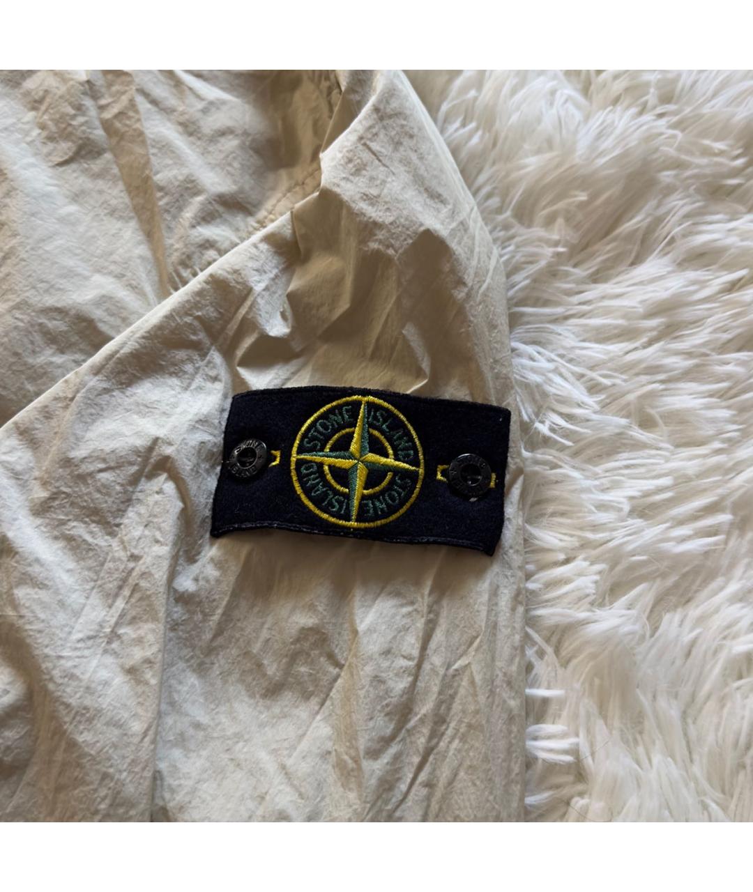 STONE ISLAND Бежевая нейлоновая куртка, фото 4