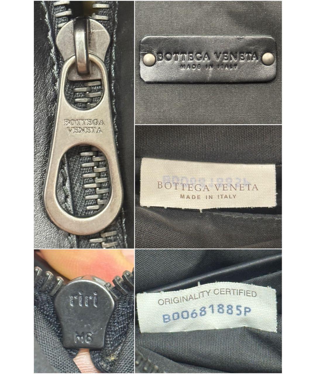 BOTTEGA VENETA Черная кожаная сумка на плечо, фото 6