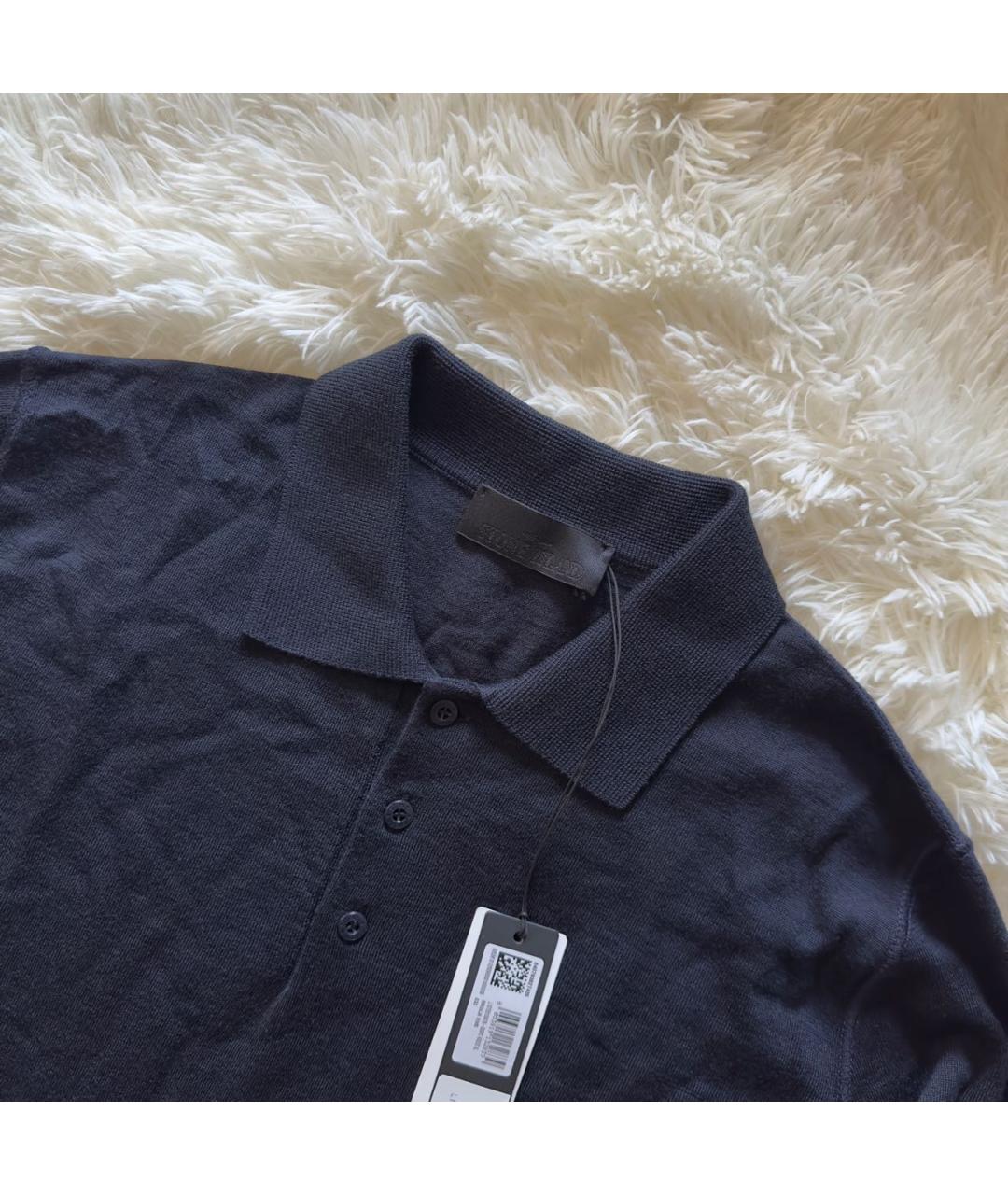 STONE ISLAND Темно-синий шерстяной джемпер / свитер, фото 2