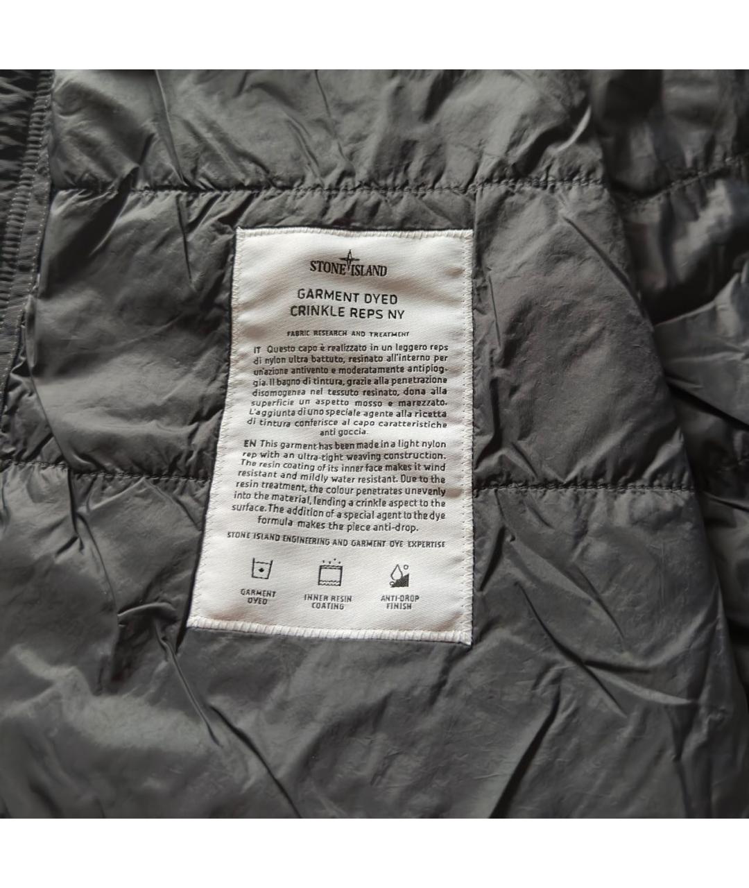 STONE ISLAND Черная нейлоновая куртка, фото 4