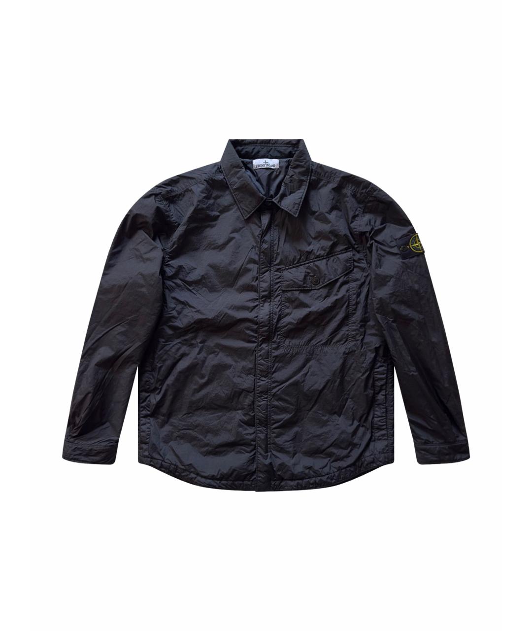 STONE ISLAND Черная нейлоновая куртка, фото 1