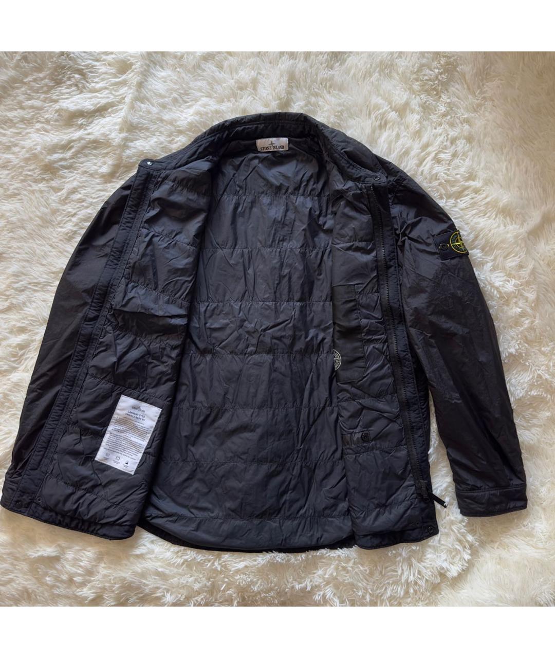STONE ISLAND Черная нейлоновая куртка, фото 2