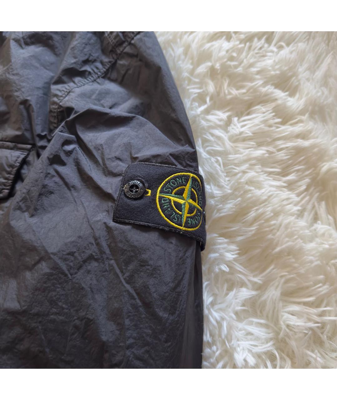 STONE ISLAND Черная нейлоновая куртка, фото 3