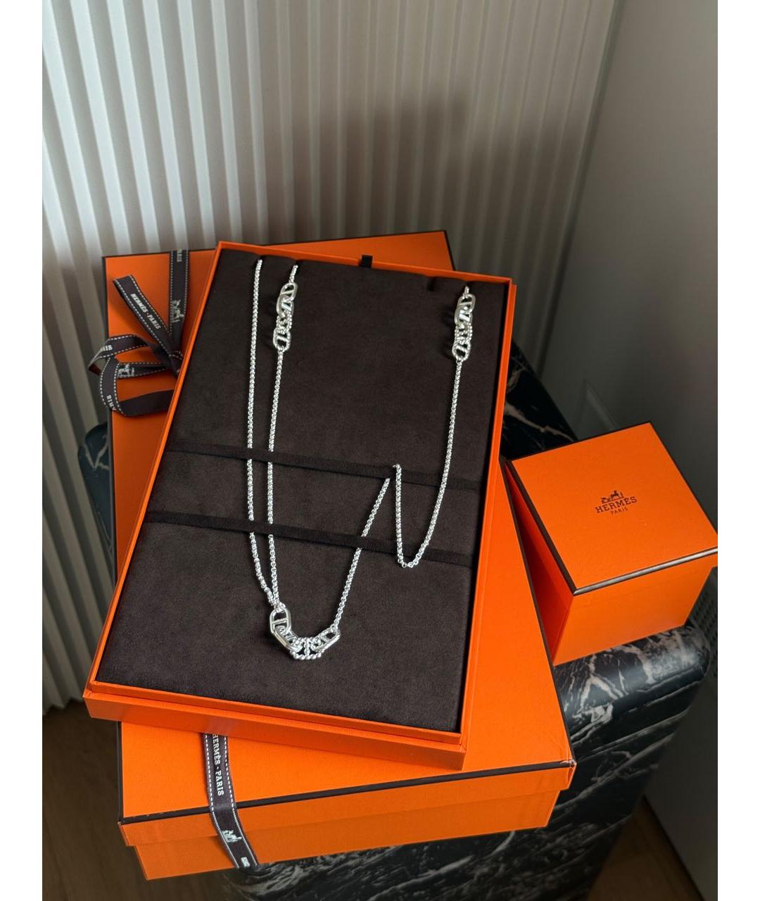 HERMES Серебряное серебряное колье, фото 4