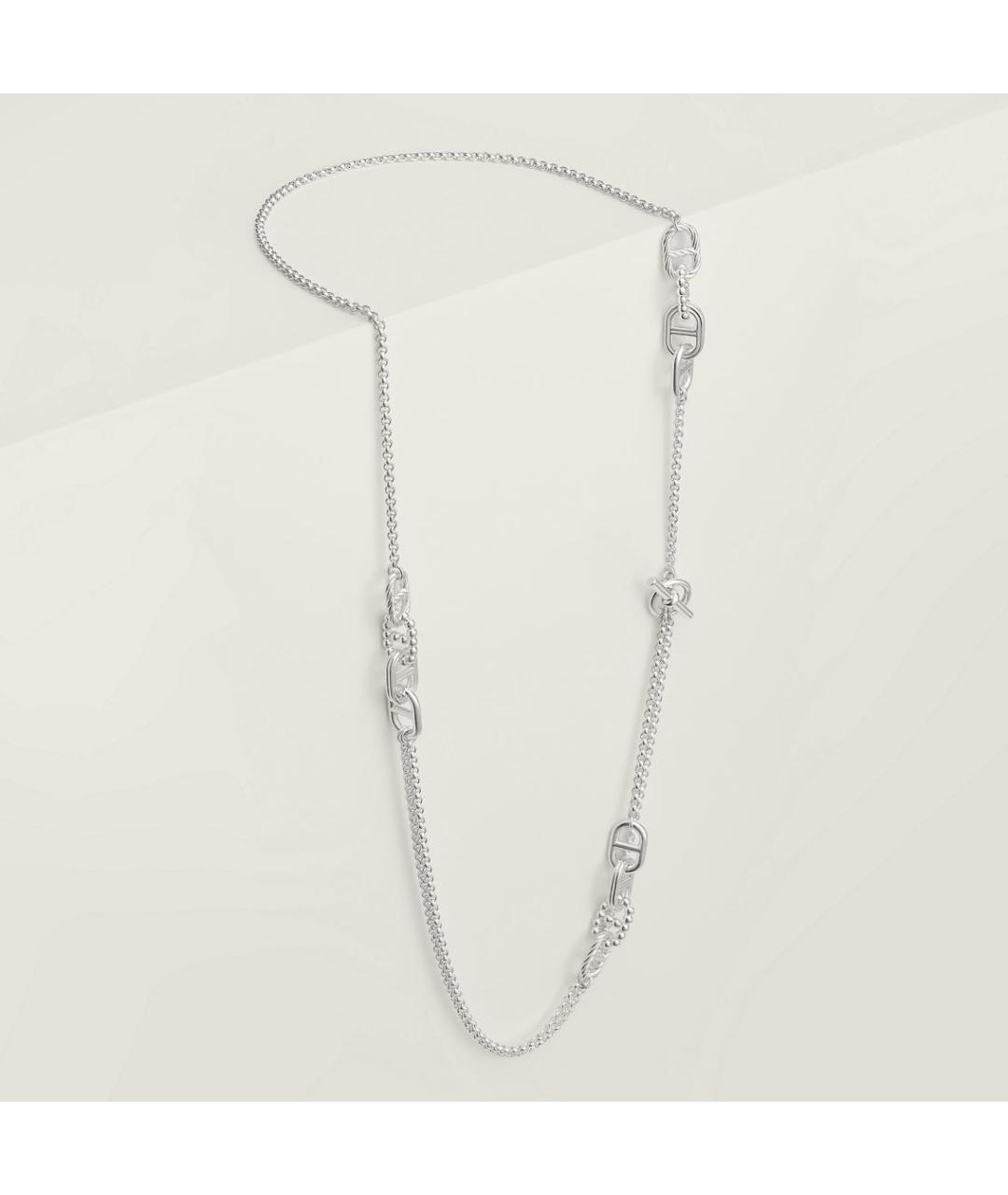 HERMES Серебряное серебряное колье, фото 5
