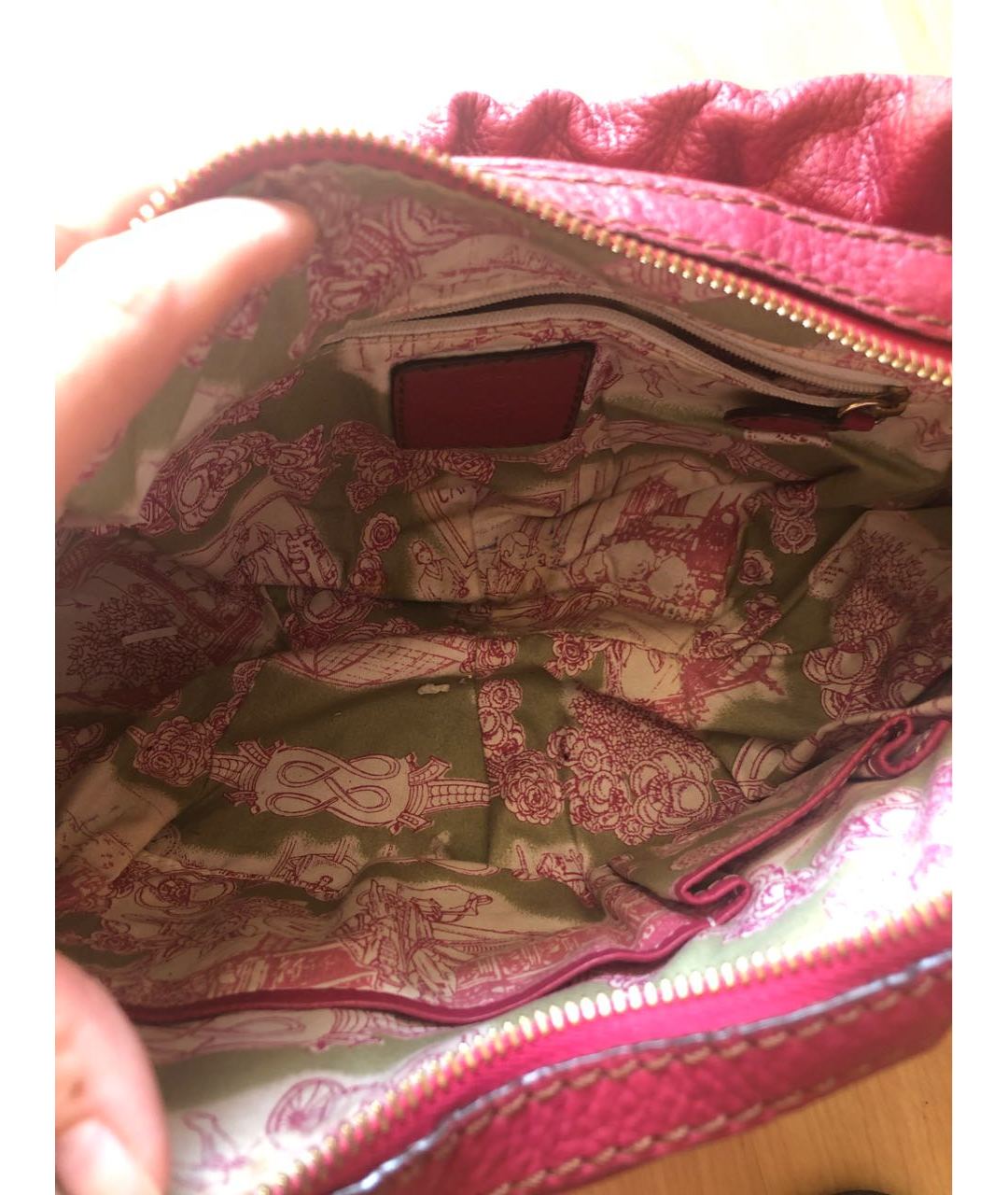 LANCEL Розовая кожаная сумка тоут, фото 4
