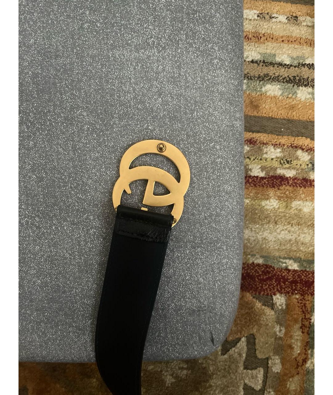 GUCCI Черный кожаный ремень, фото 2