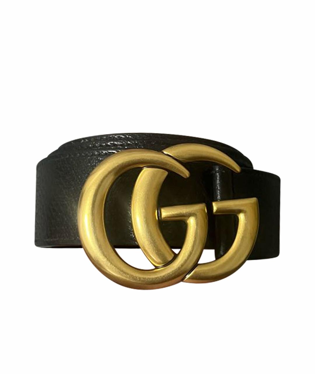 GUCCI Черный кожаный ремень, фото 1
