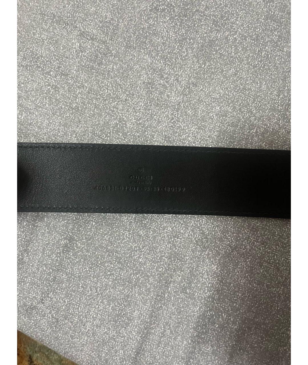 GUCCI Черный кожаный ремень, фото 3