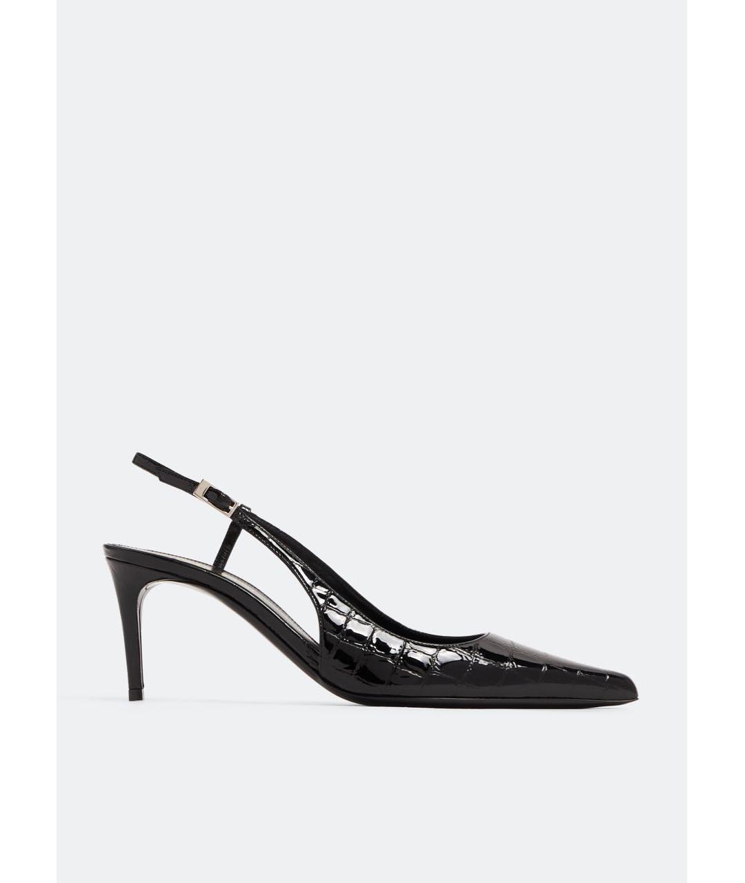SAINT LAURENT Черные кожаные туфли, фото 4
