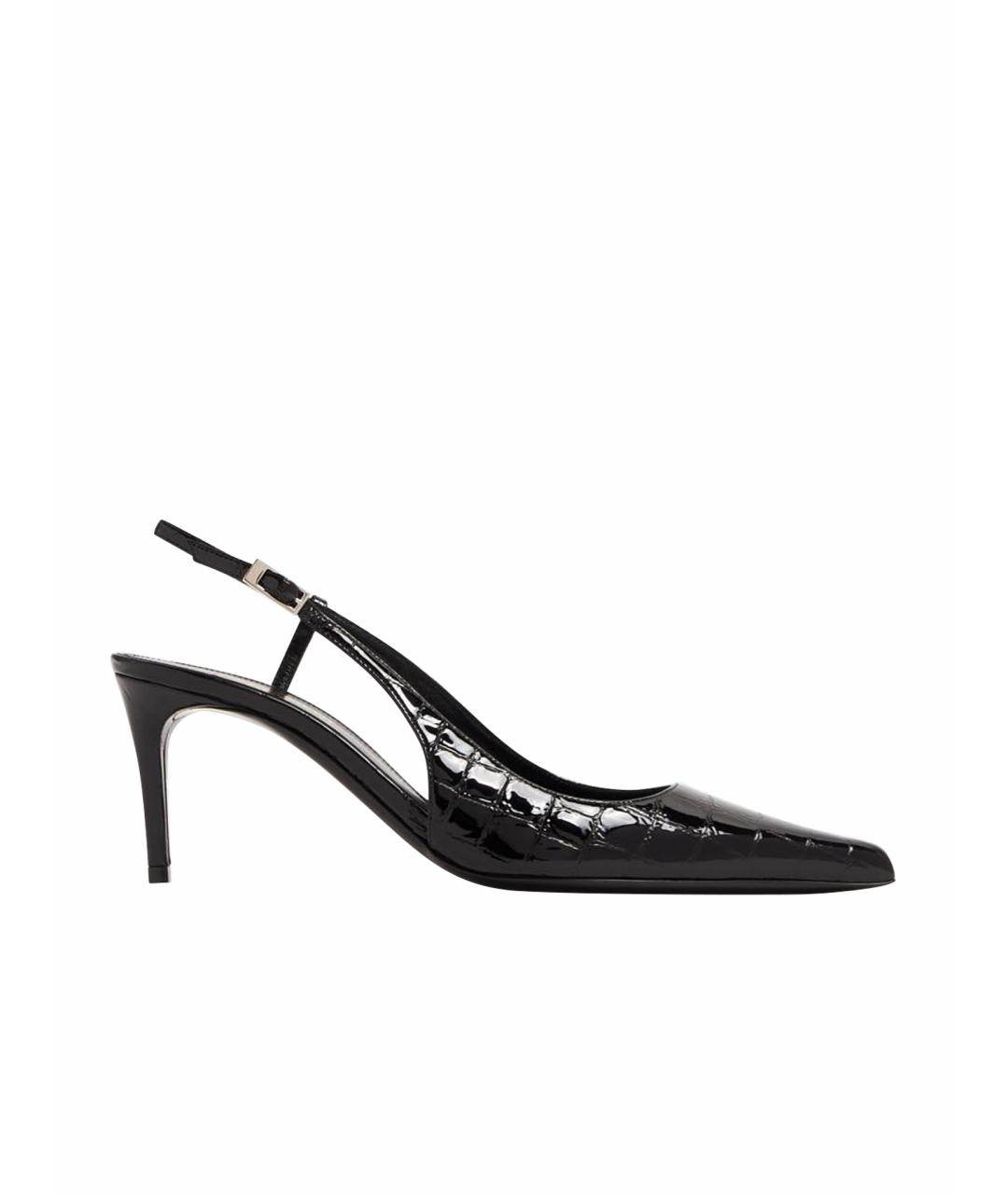 SAINT LAURENT Черные кожаные туфли, фото 1