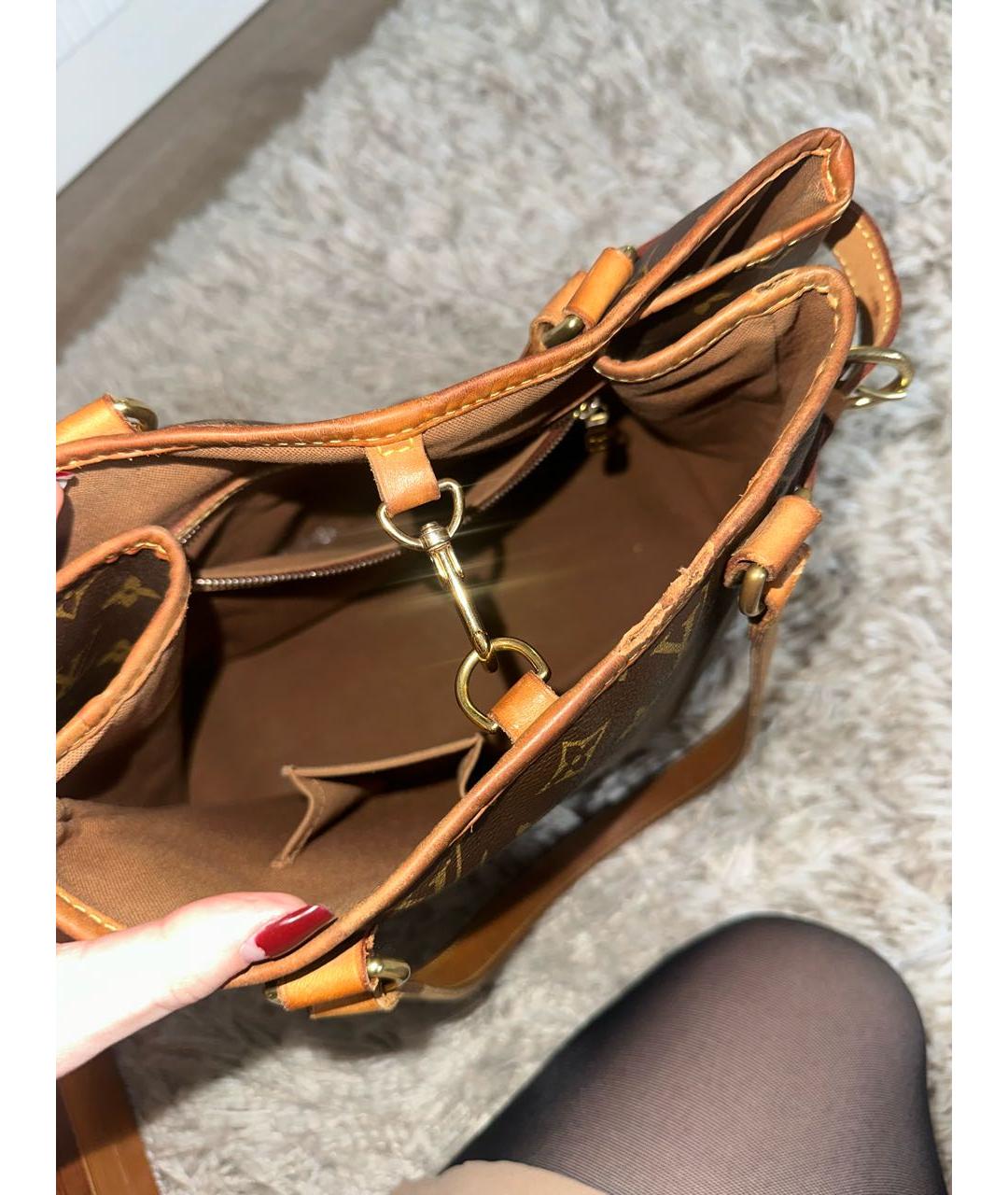 LOUIS VUITTON Коричневая сумка через плечо из канвы, фото 3