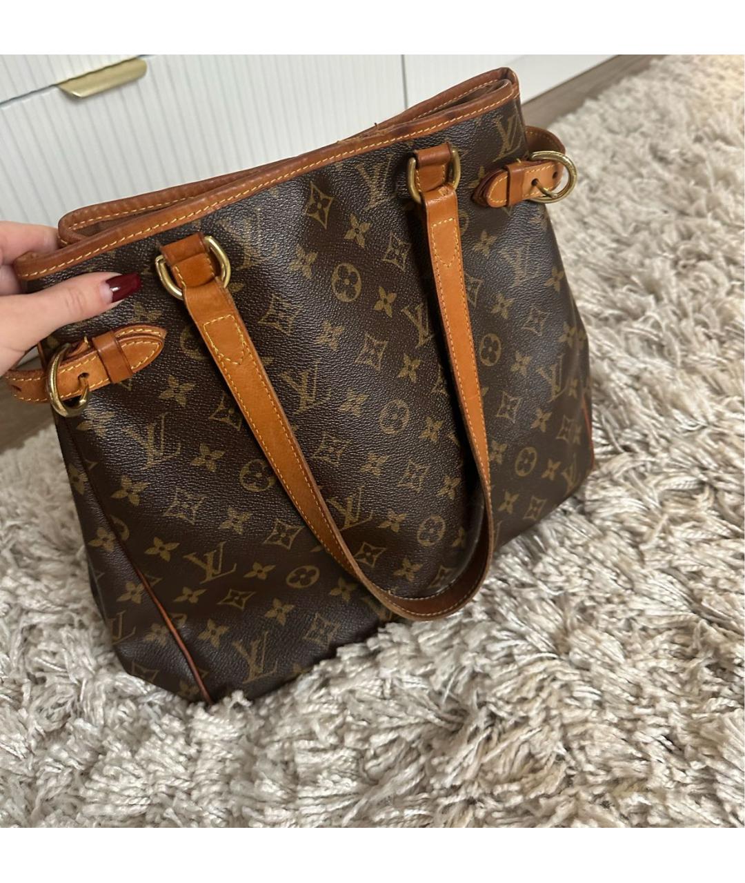 LOUIS VUITTON Коричневая сумка через плечо из канвы, фото 2