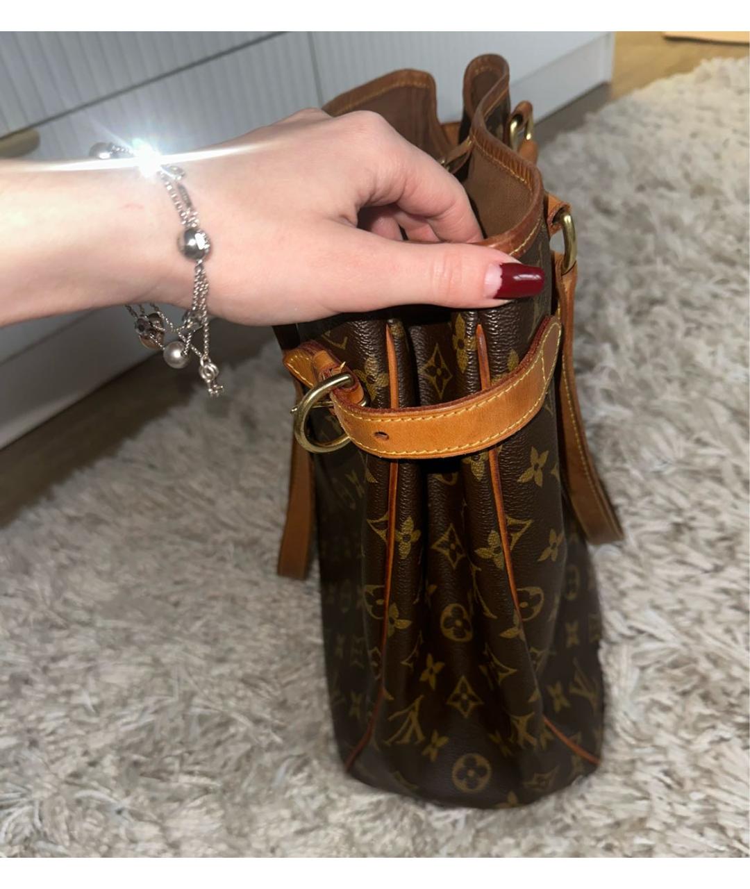 LOUIS VUITTON Коричневая сумка через плечо из канвы, фото 6