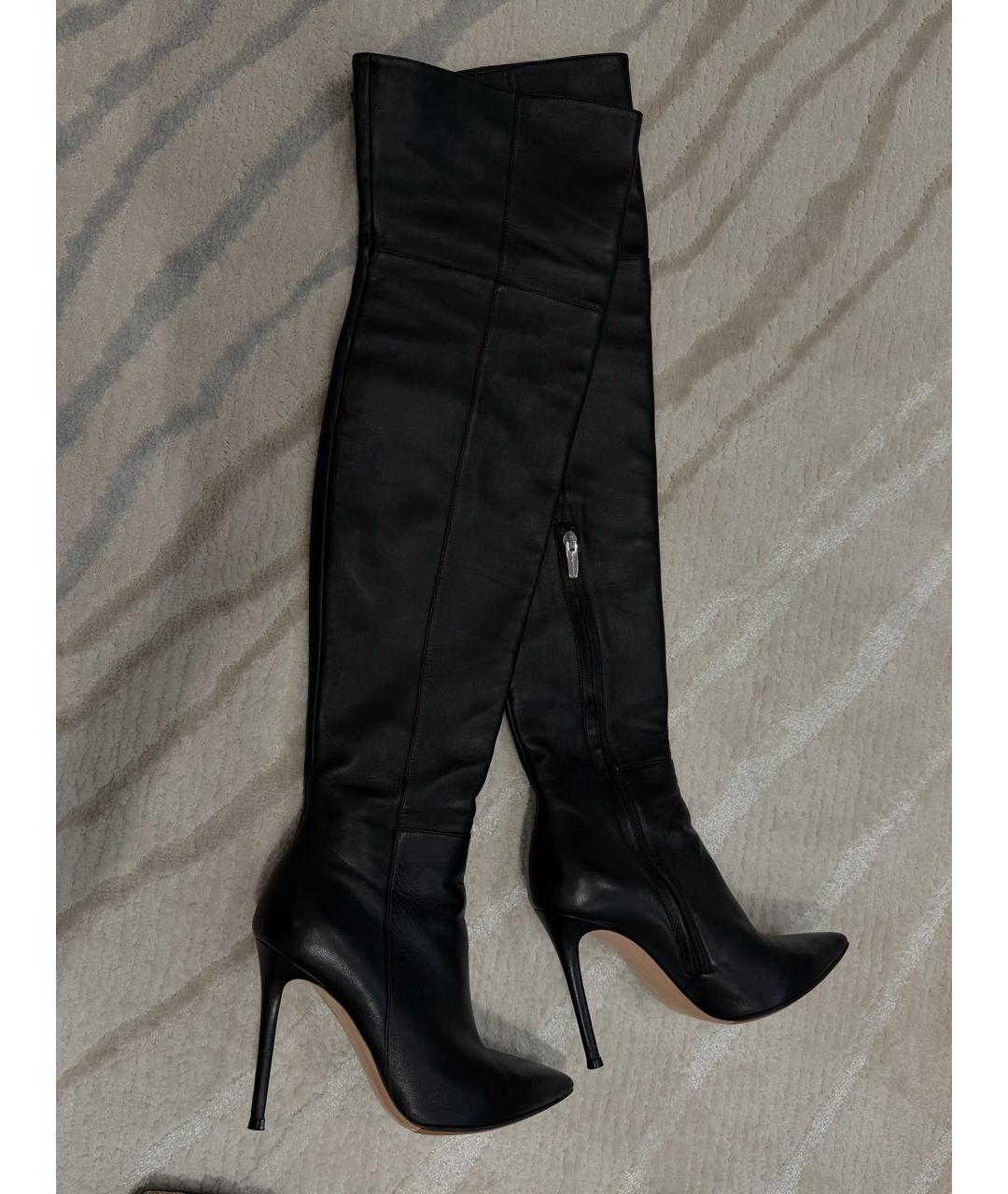 GIANVITO ROSSI Черные кожаные ботфорты, фото 5